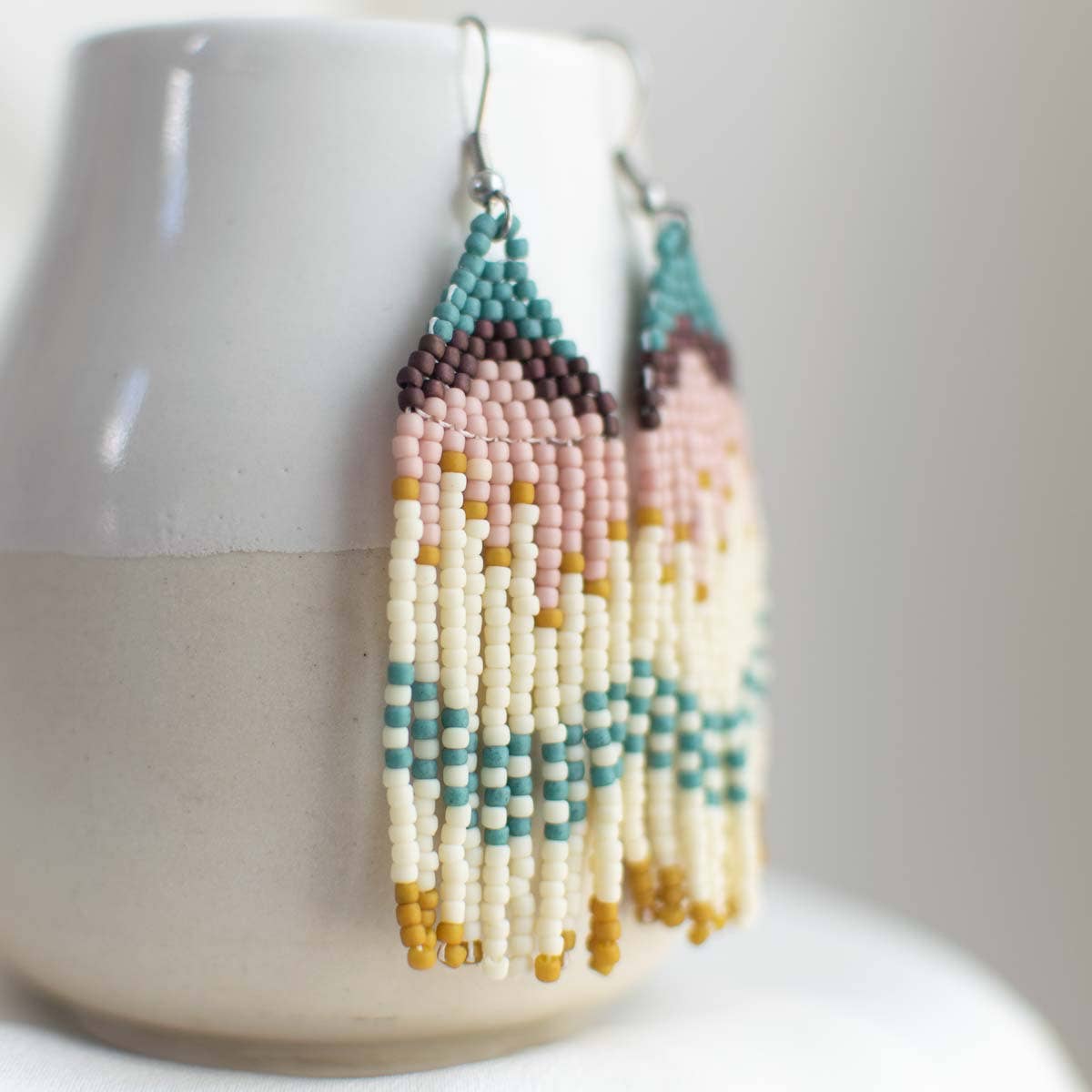 Fuente Beaded Fringe Earrings