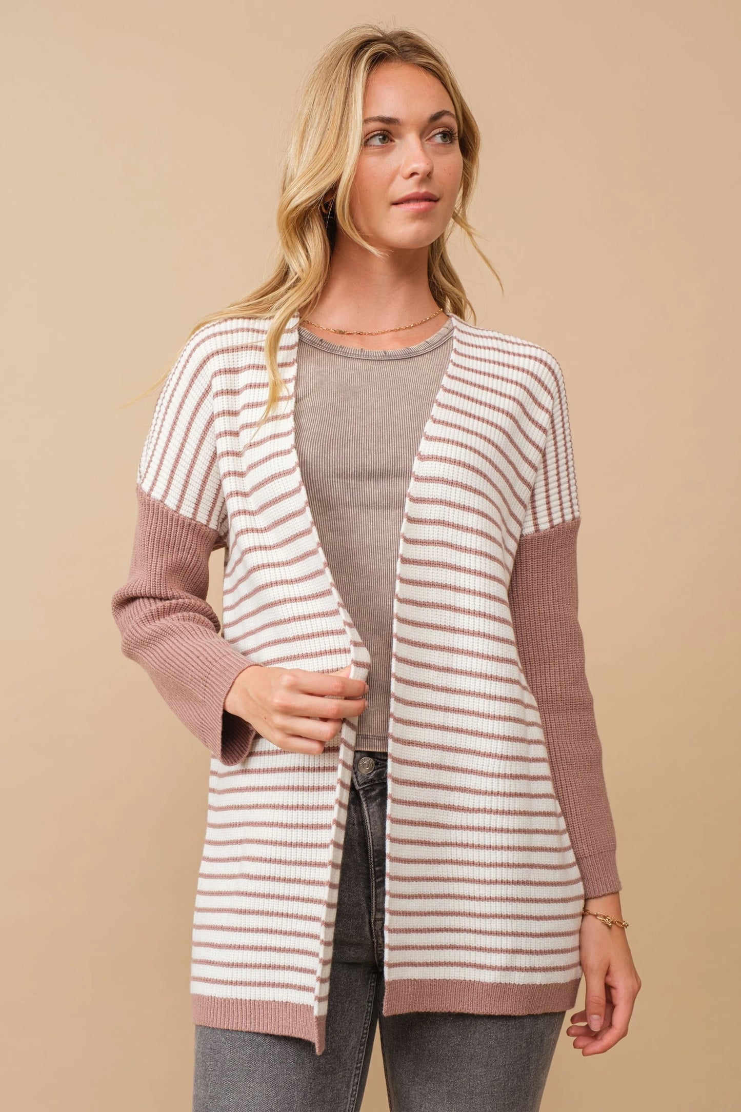 Mauve Mallow Cardigan