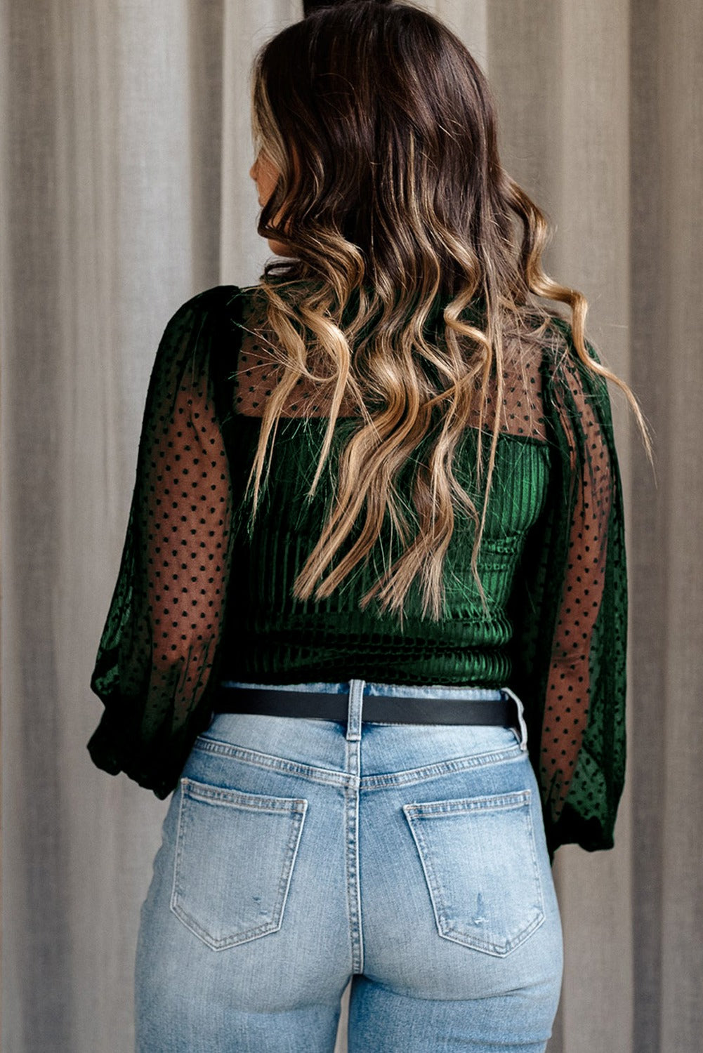 Tinsel Balloon Sleeve Bodysuit