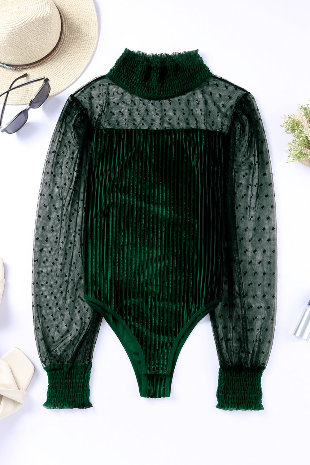 Tinsel Balloon Sleeve Bodysuit