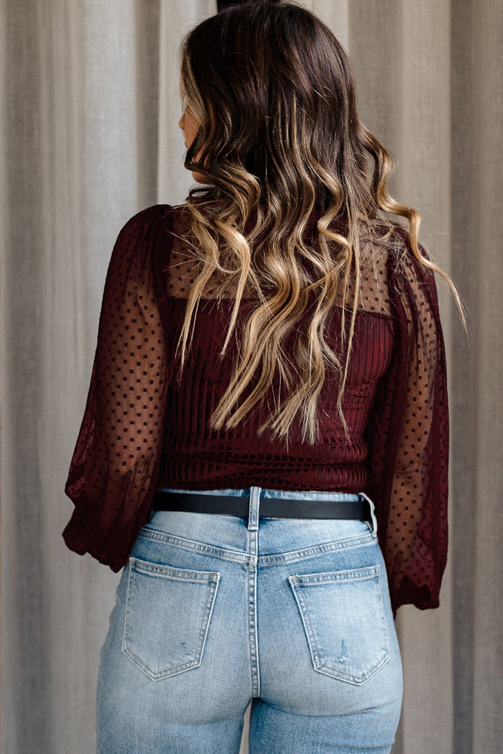 Tinsel Balloon Sleeve Bodysuit