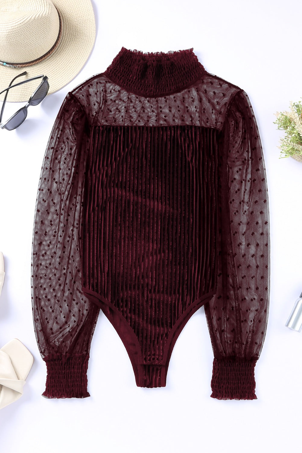 Tinsel Balloon Sleeve Bodysuit