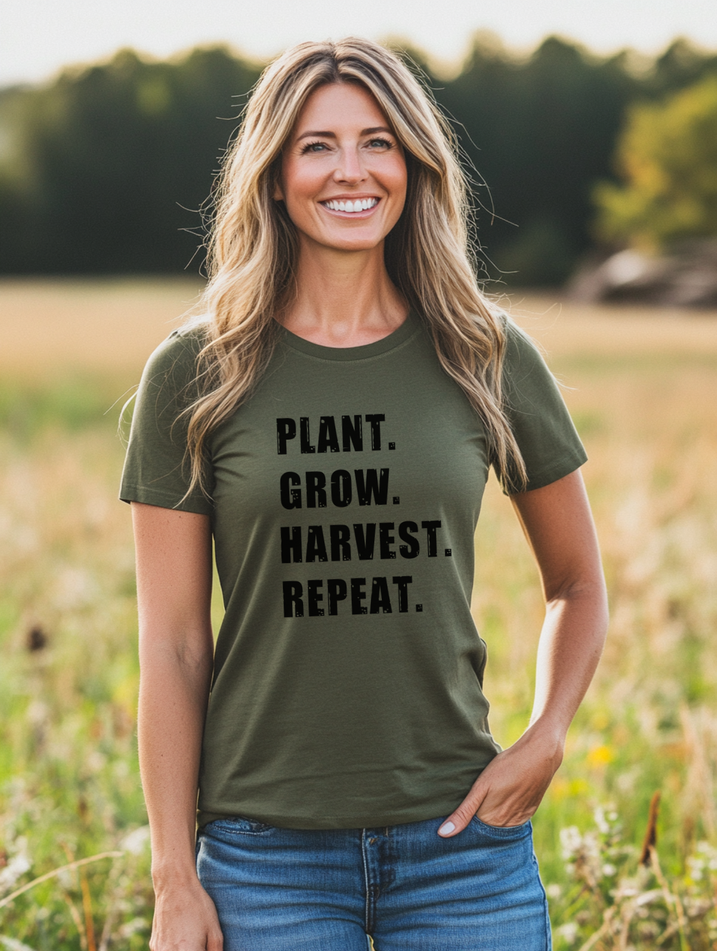 Plant. Grow. Harvest. Repeat. Graphic T-Shirt