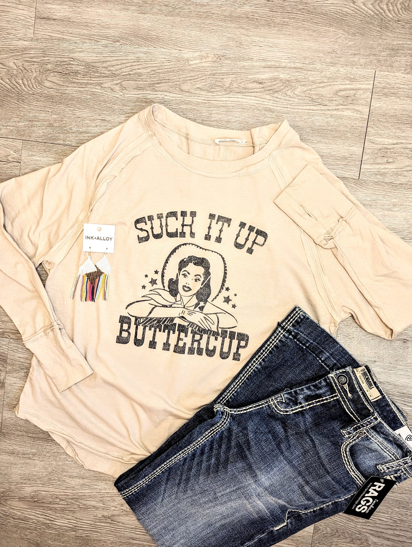 Suck it up Buttercup Thumb Hole Tshirt