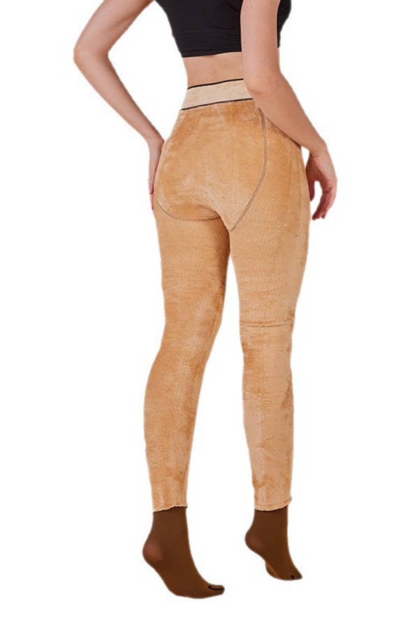 Caramel Winter Fleece Tights