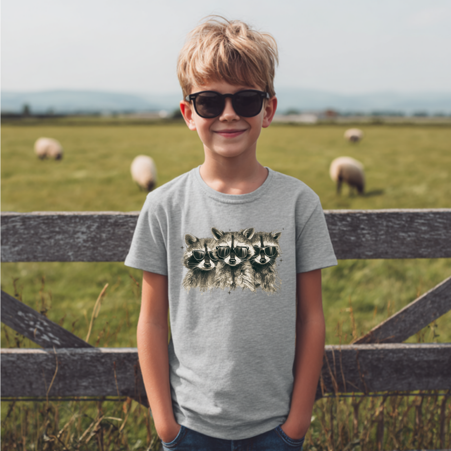 Crazy Cool Racoon T-Shirt