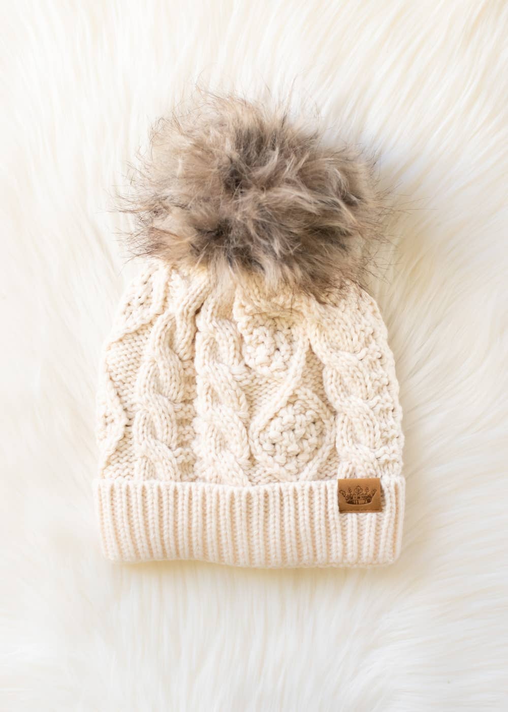 Snowden Cable Knit Pom Hat