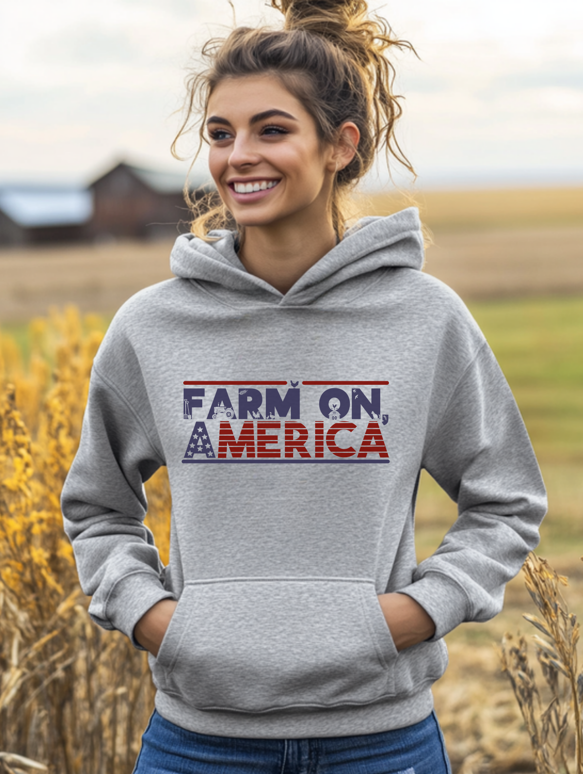 Farm On America Hoodie Sweatshirt