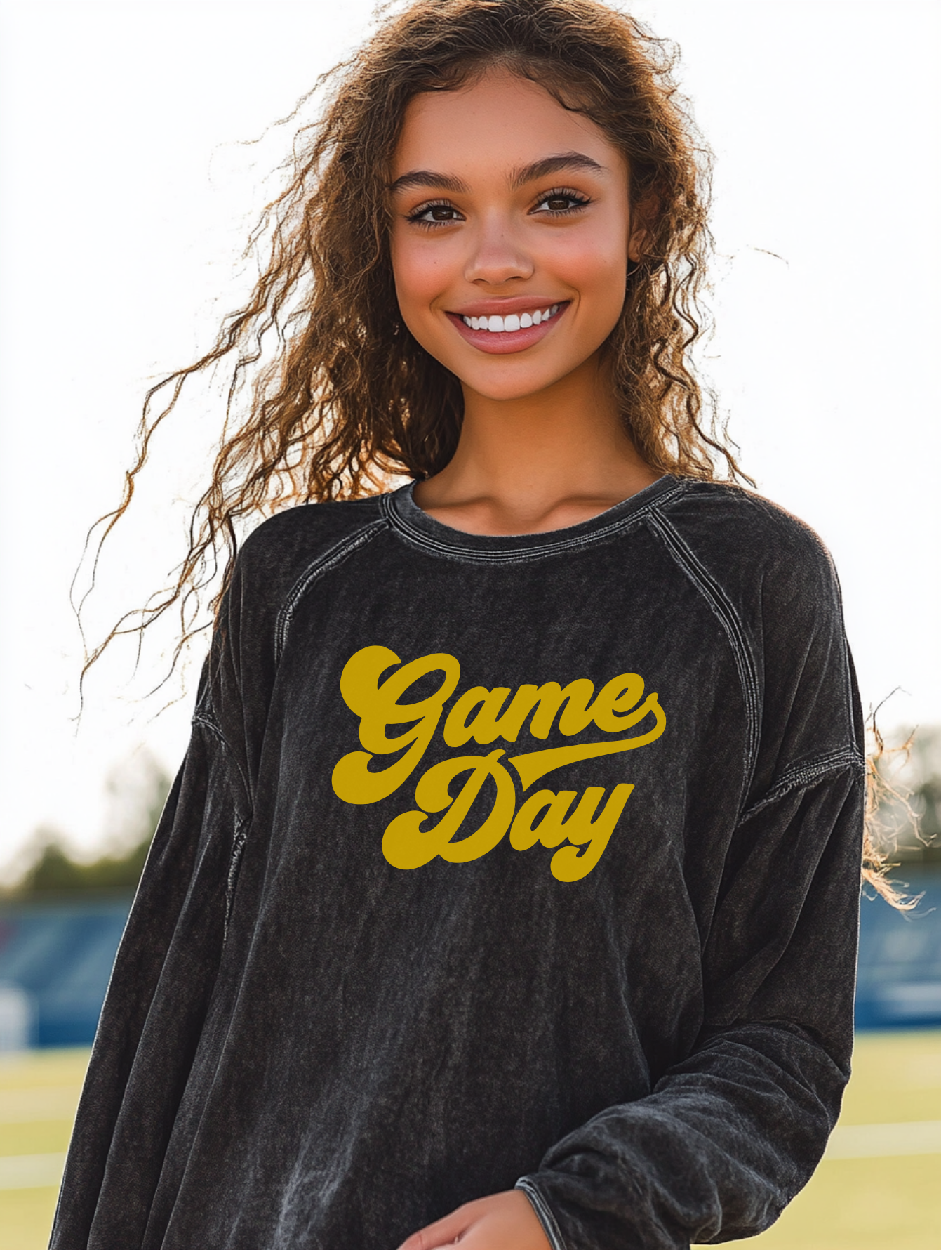 Game Day Acid Wash Long Sleeve Shirt