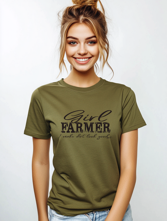 Girl Farmer Graphic T-Shirt
