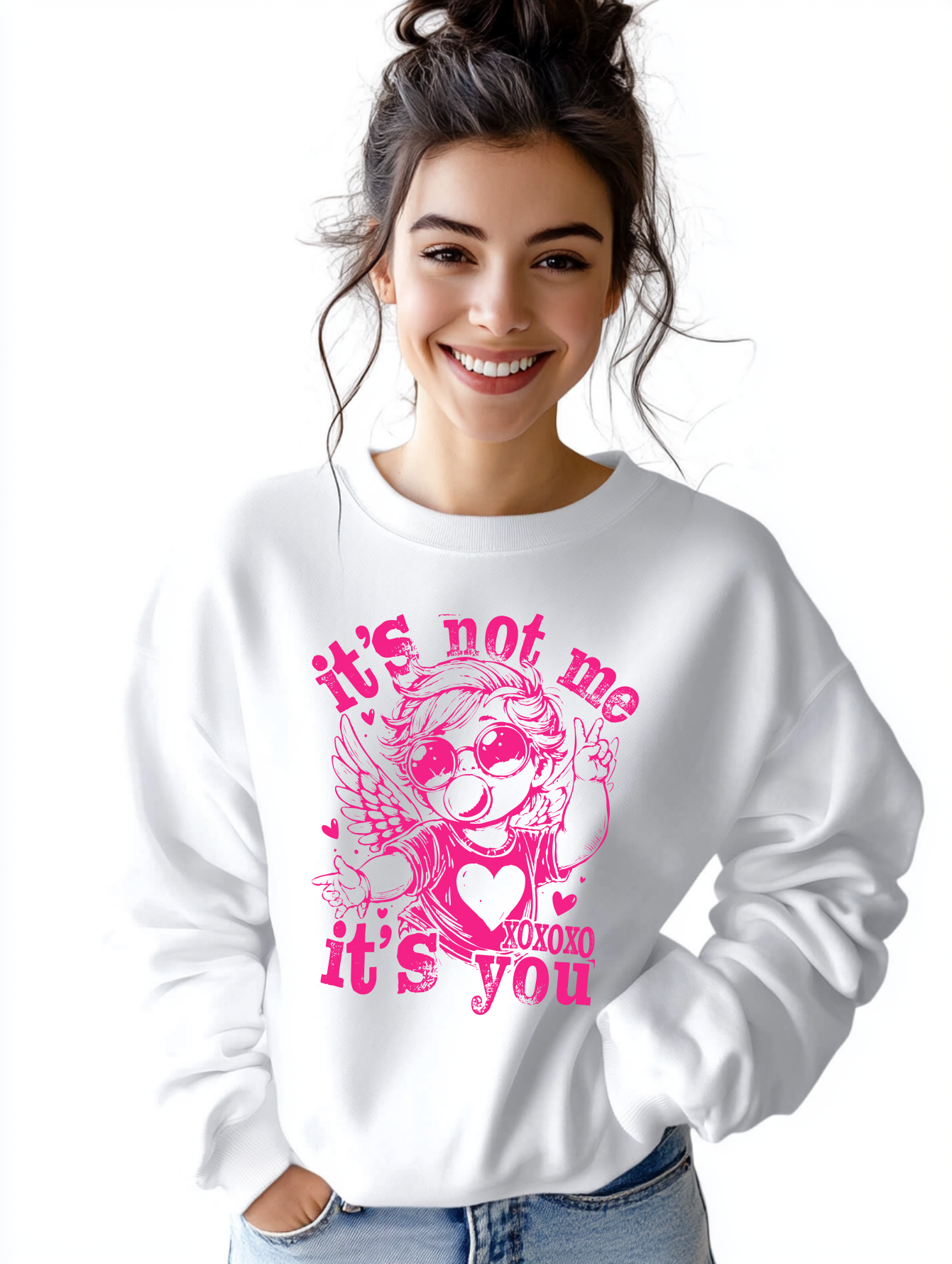 It's Not Me Cupid Crewneck Sweatshirt