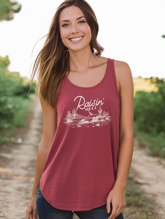 Raisin' Hell Flow Tank Top
