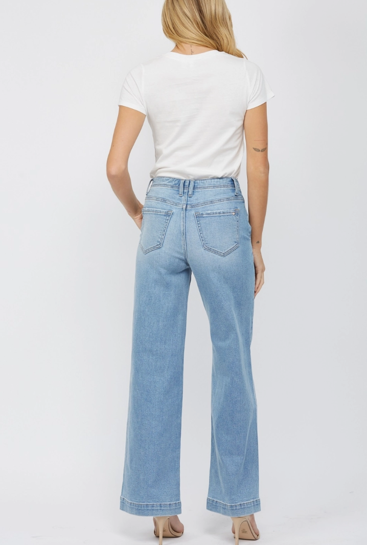 Mica Avril High Rise Wide Leg Jeans
