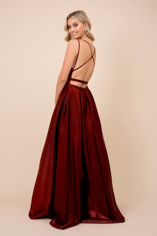 Plunge Princess Formal Gown
