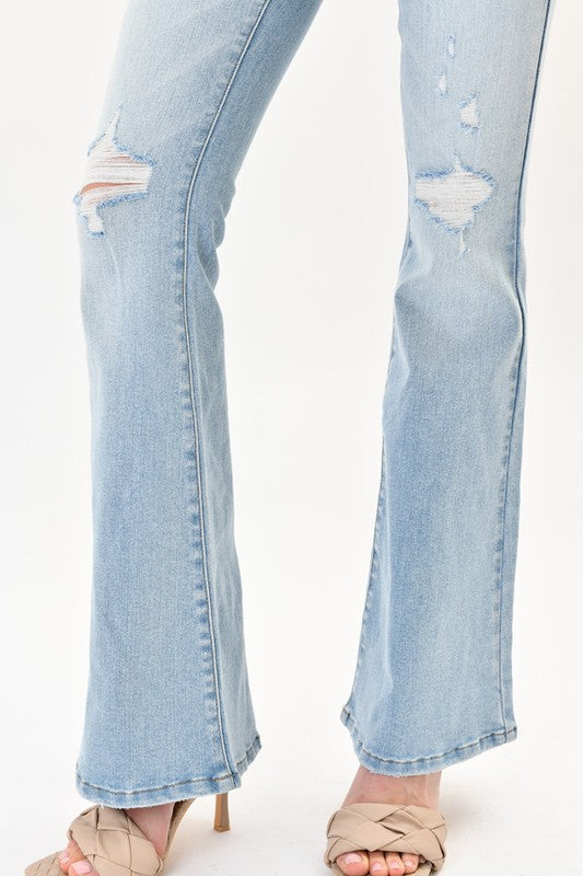 KanCan Distressed Flare Jeans