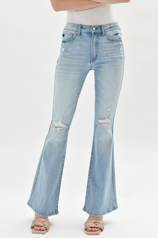 KanCan Distressed Flare Jeans