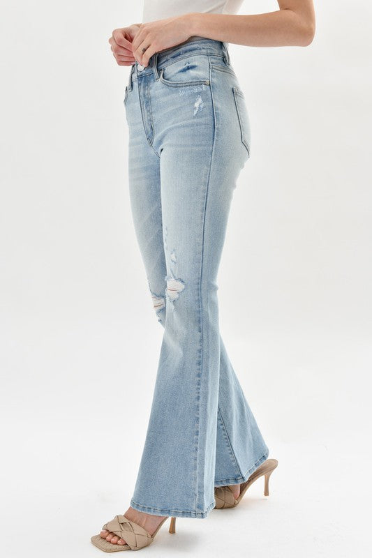 KanCan Distressed Flare Jeans