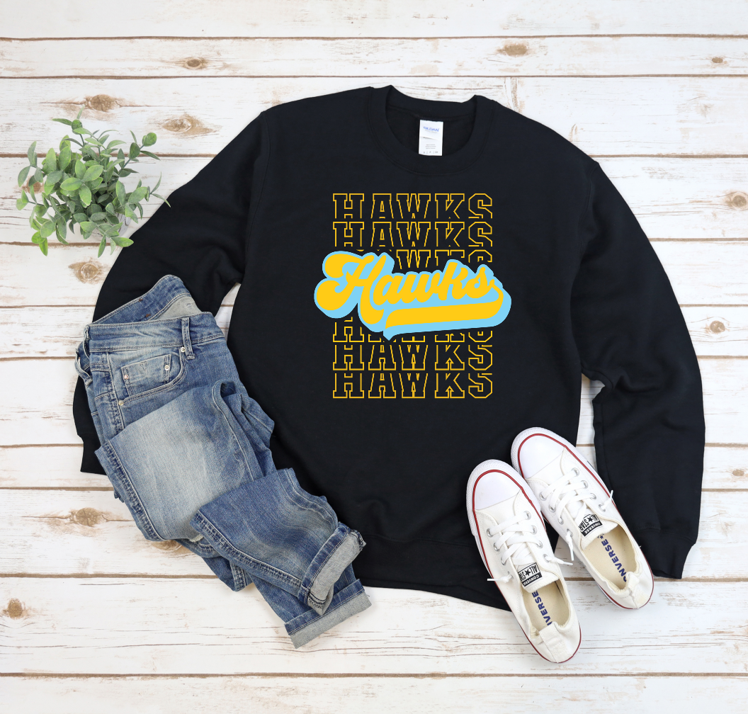 Hawk Repeat Flashback Crew Sweatshirt