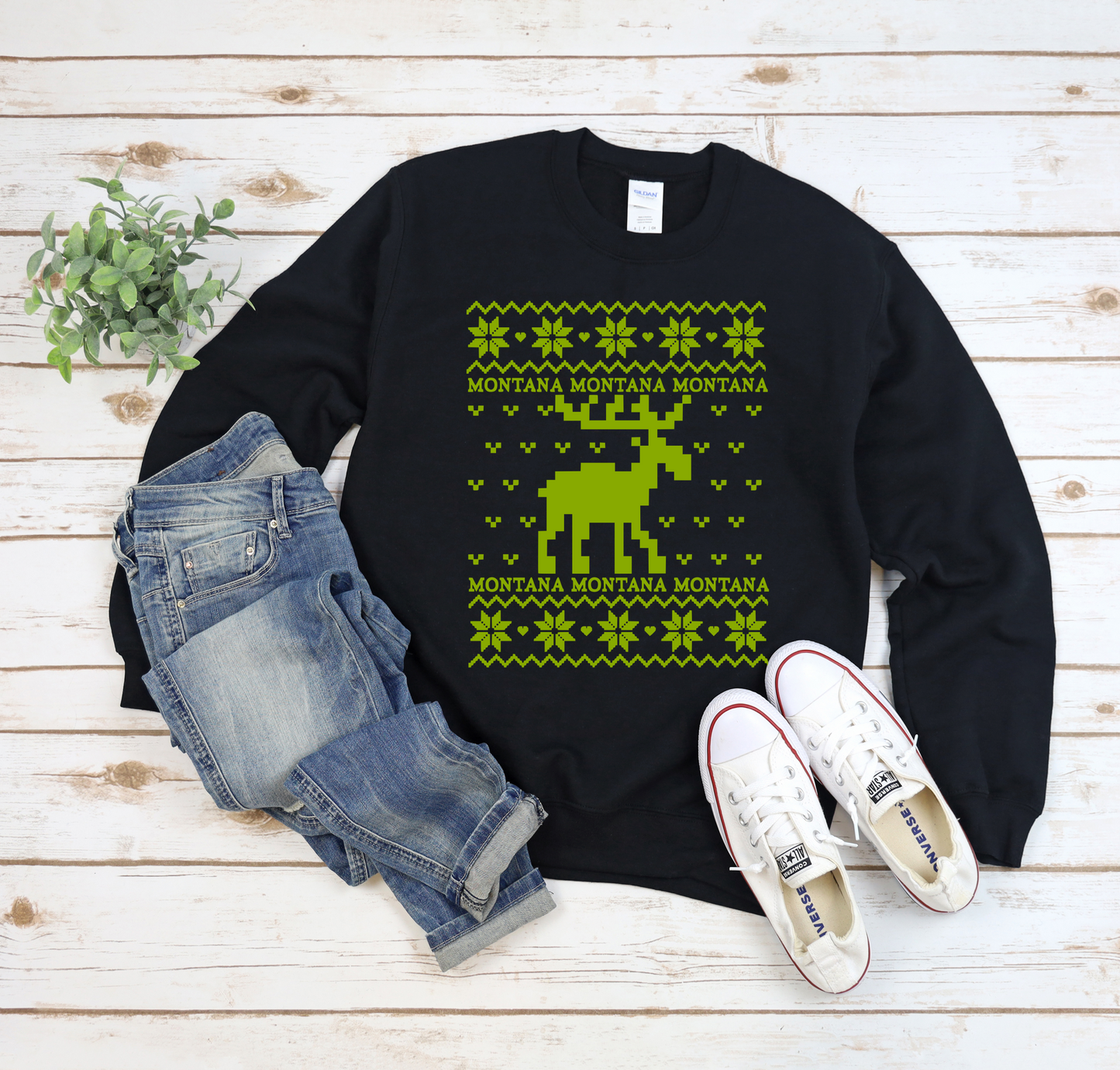 Montana Moose Crewneck Sweatshirt