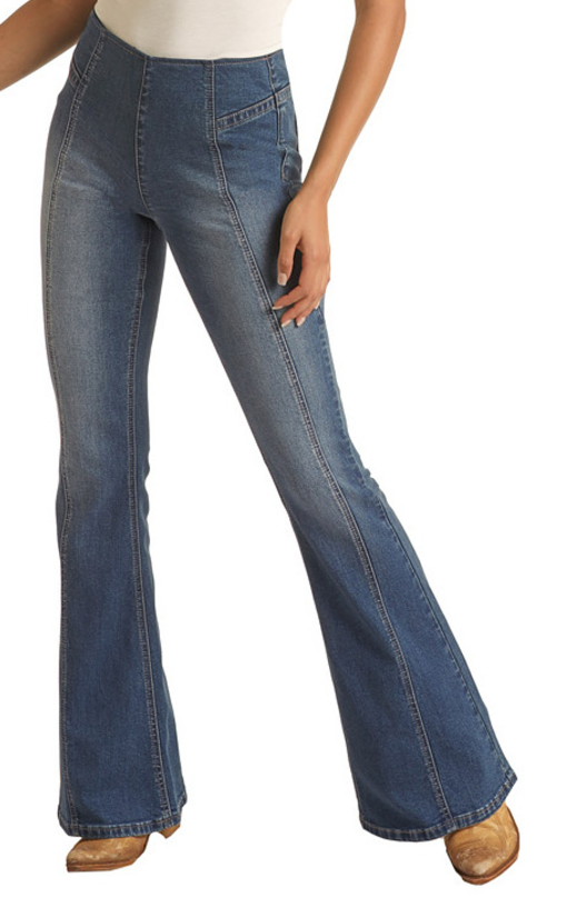 Rock & Roll Denim Pull on Flares