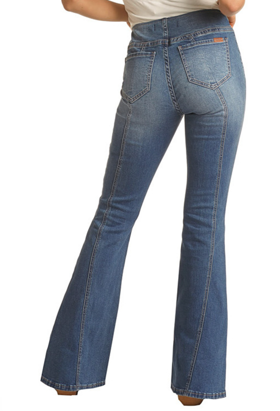Rock & Roll Denim Pull on Flares