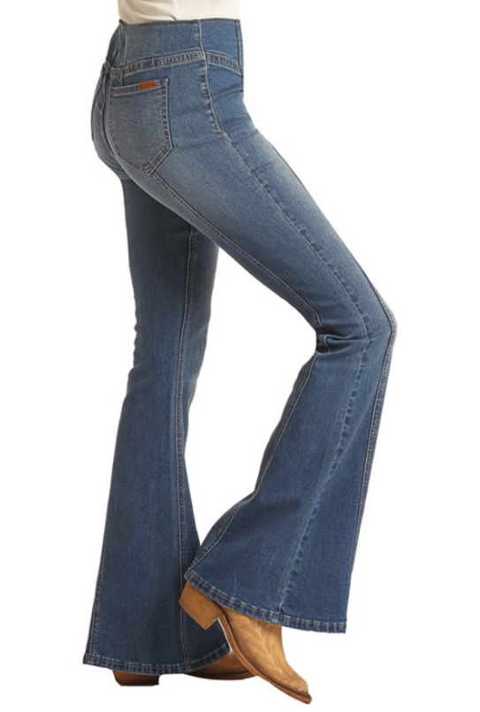 Rock & Roll Denim Pull on Flares