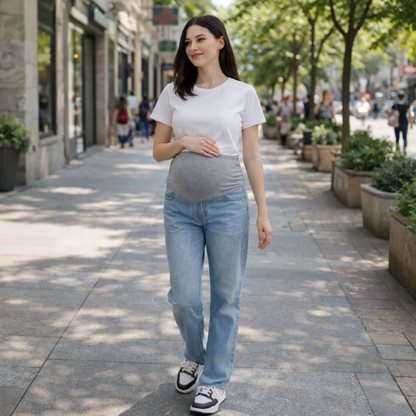 LuLu Maternity Wide Leg Denim Jeans