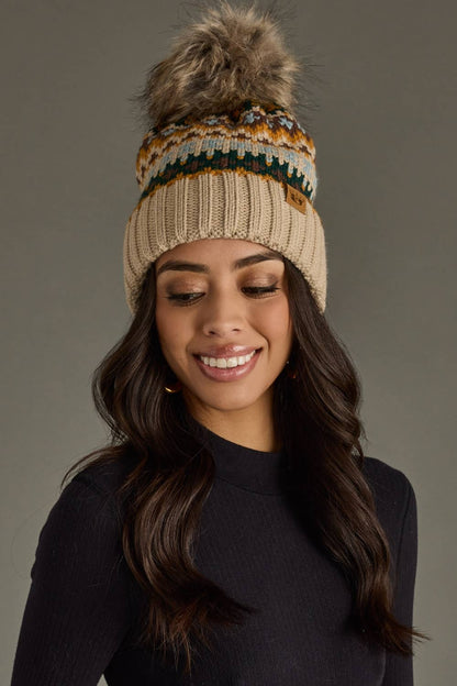 Bighorn Patterned Pom Hat