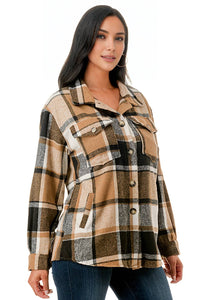 Buttered Toffee Plaid Shacket