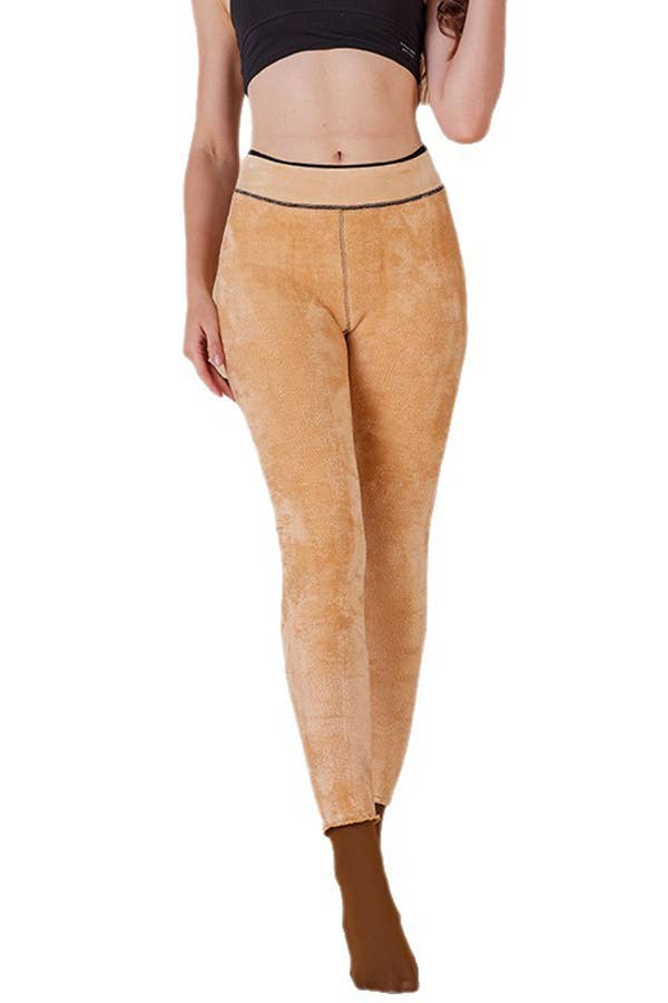 Caramel Winter Fleece Tights