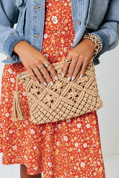 Boho Crochet Tulip Clutch
