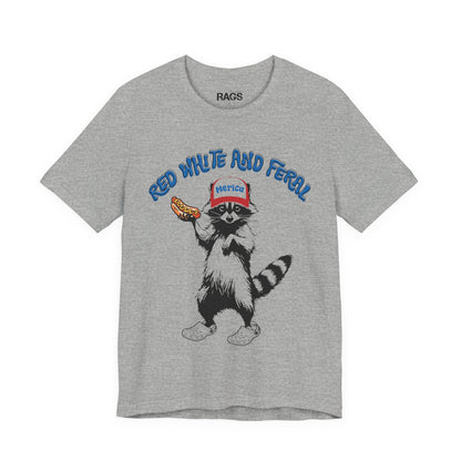 Patriotic Raccoon Tee — "Red White and Ferrell" 4th of July Graphic Shirt