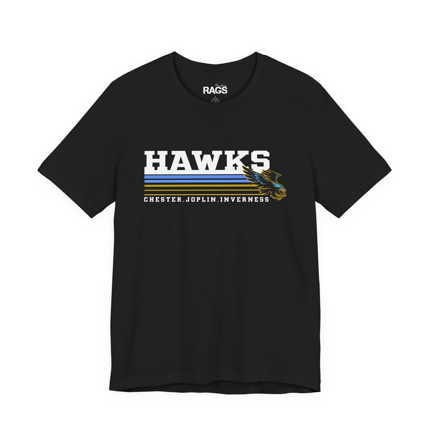 Hawks Vintage Stripes T-Shirt — Chester Joplin Inverness Team Tee