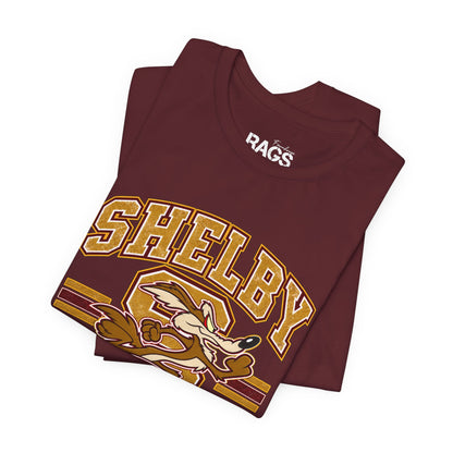 Shelby Coyotes School Spirit T-Shirt — Retro Mascot Tee