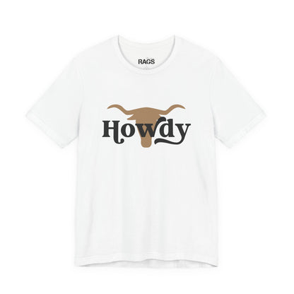 Howdy Longhorn T-Shirt — Western Cowboy Graphic T-Shirt