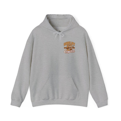 Shelby Coyotes Hoodie — Vintage Varsity School Spirit Sweatshirt