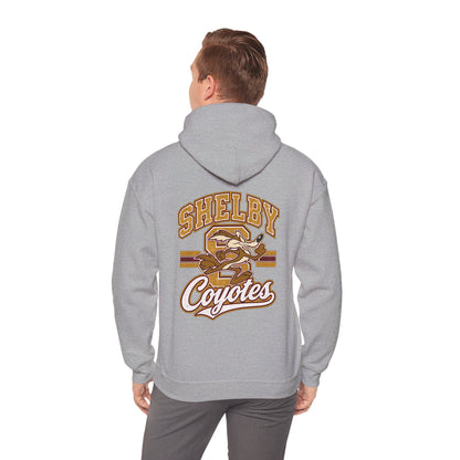 Shelby Coyotes Hoodie — Vintage Varsity School Spirit Sweatshirt