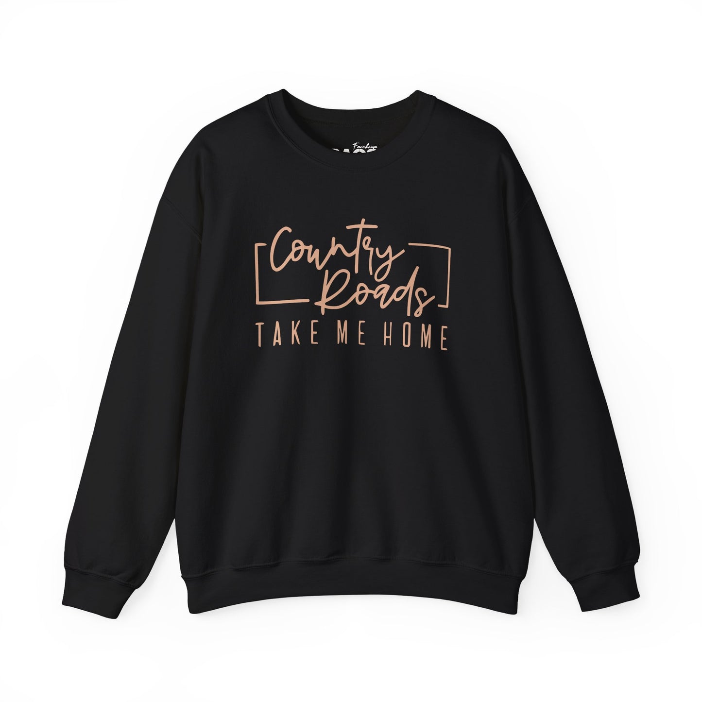 Crewneck Sweatshirt — "Country Roads Take Me Home" Minimal Script Design