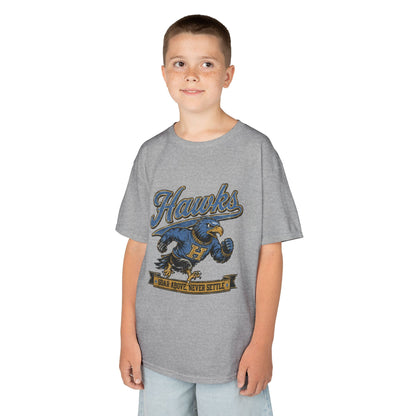 Kids 'Hawks' Graphic Tee — Vintage Mascot School Spirit Shirt
