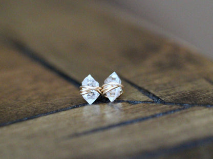Herkimer Diamond Studs: Sterling Silver