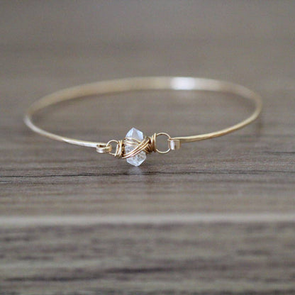 Herkimer Diamond Caged Bracelet: Sterling Silver; 7 inches
