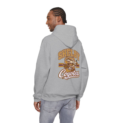 Shelby Coyotes Hoodie — Vintage Varsity School Spirit Sweatshirt