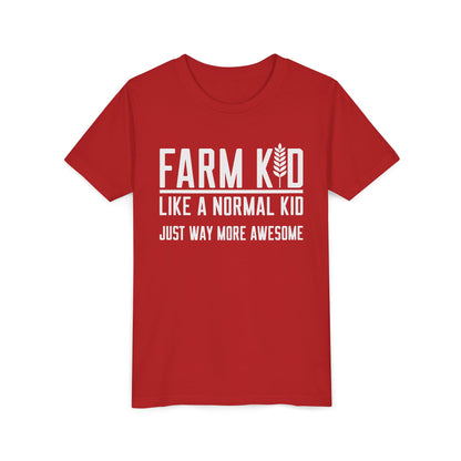 Farm Kid Short Sleeve Tee — Awesome Farm Kid T-Shirt Gift