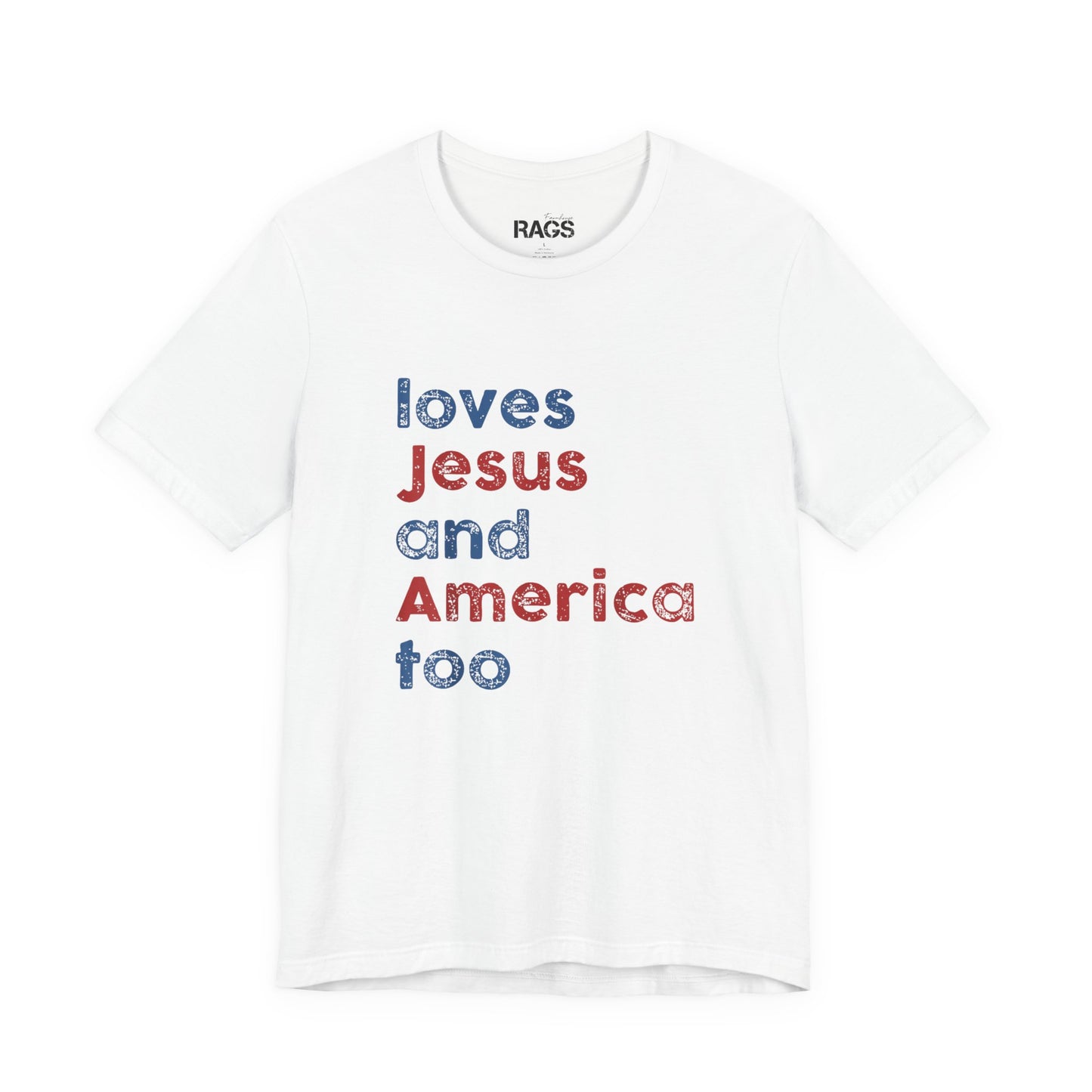 Jesus and America Tee — Patriotic Christian Graphic T-Shirt