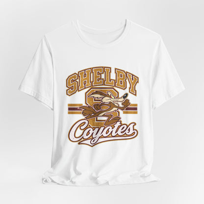 Shelby Coyotes School Spirit T-Shirt — Retro Mascot Tee