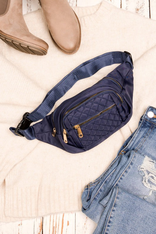 Jag Quilted Belt Sling Bum Bag