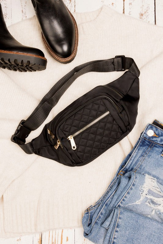 Jag Quilted Belt Sling Bum Bag