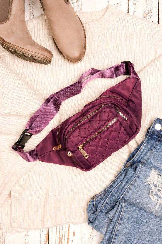 Jag Quilted Belt Sling Bum Bag