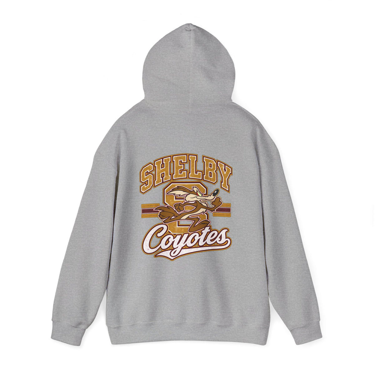 Shelby Coyotes Hoodie — Vintage Varsity School Spirit Sweatshirt
