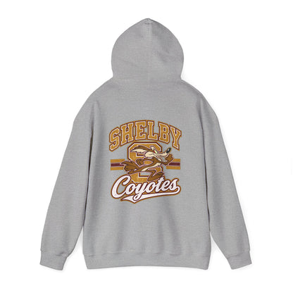 Shelby Coyotes Hoodie — Vintage Varsity School Spirit Sweatshirt